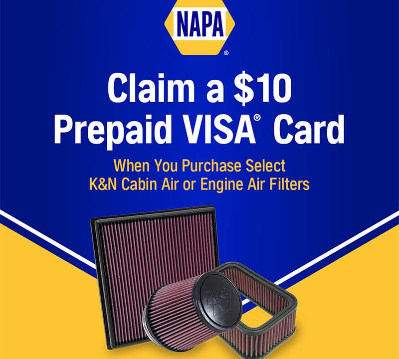 $10 back for NAPA Filters